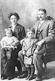 Emil and Emily Escher and children Fred "Fritz" and baby brother Arthur.  Emil opened Monticello's Northside cheese factory in 1932.